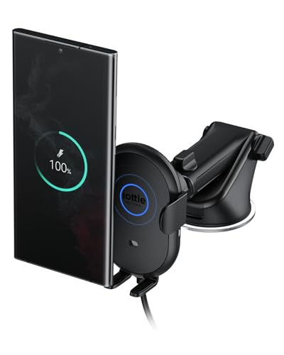 iOttie Auto Sense 2, Qi-zertifizierte Smartphone Halterung mit automatischer Erkennung und 15 W Wireless-Ladeleistung, Schwarz