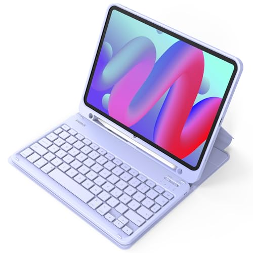 Inateck Tastatur Hülle kompatibel mit iPad Air 6 11 Zoll 2024, iPad 10 Gen. 2022, iPad Air 5/4 (2022/2020) 10,9 Zoll, iPad Pro 11 4/3/2/1, QWERTZ, mit Stifthalter, Abnehmbar, Schwarz, KB04002