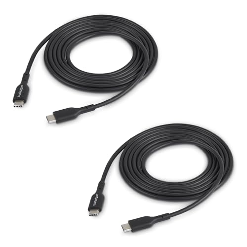 StarTech 1m USB-C Ladekabel 2er-Pack, 60W 3A, schwarz, für MacBook Air, Laptop, iPhone 15-17, iPad (Air, Pro, Mini), Samsung Galaxy