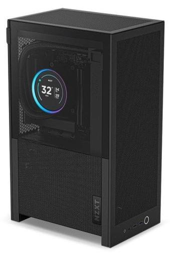 NZXT H2 Flow, Tower-Gehäuse mit Tempered Glass, Schwarz, optimiertes Luftstromdesign für Mini-ITX-Systeme