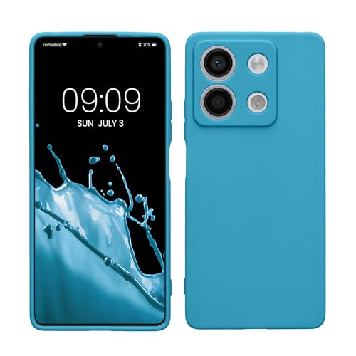kwmobile Xiaomi Redmi Note 13 5G Handyhülle - Schutzhülle aus weichem Silikon in Karibikblau