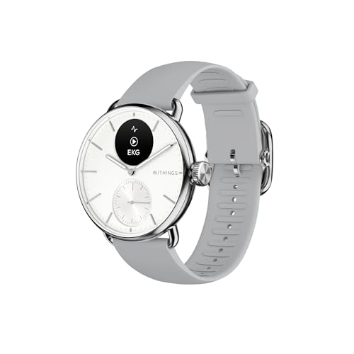 WITHINGS ScanWatch 2, Hybrid Smartwatch Herzgesundheit für Männer & Frauen - EKG, SPO2, Temperaturüberwachung, Schlaftracking, Atemwegsgesundheit, Zyklustracking, 30 Tage Akkulaufzeit, iOS & Android