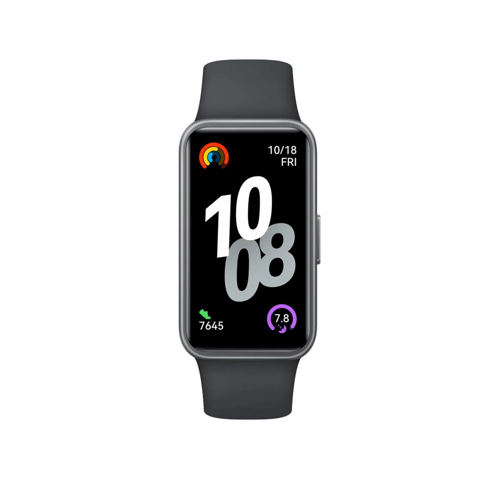 Honor Band 10 NFC, 1.57'' AMOLED Smartwatch mit 180mAh Akku, schwarz/grau/grün, 96 Trainingsmodi, wasserdicht (5ATM)