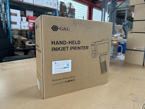 G&G GG-HH1001B, Beschriftungsgerät mit 600 x 600 dpi, 60 m/min, Farb-Touchscreen, schwarz