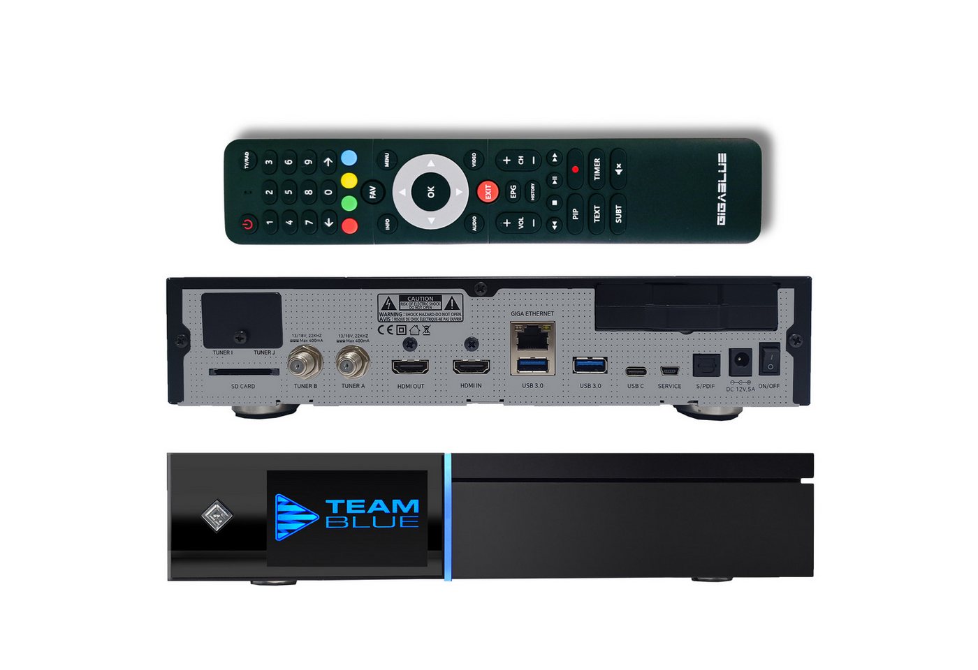 Gigablue UHD Quad 4K Pro, SAT-Receiver mit 2x FBC DVB-S2 Twin Tuner und 1TB SSD, HDR10, Multiroom, E2 Linux OS