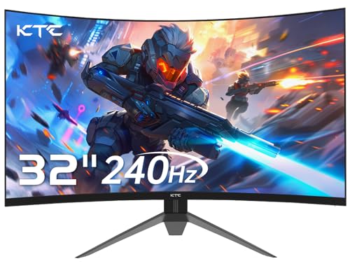 KTC H32S17F, 32 Zoll FHD Curved Gaming Monitor, 240Hz, 1ms, Freesync & G-Sync, 1500R, 125% sRGB, Blaulicht Reduktion, VESA, DP1.4/HDMI 2.0, USB2.0