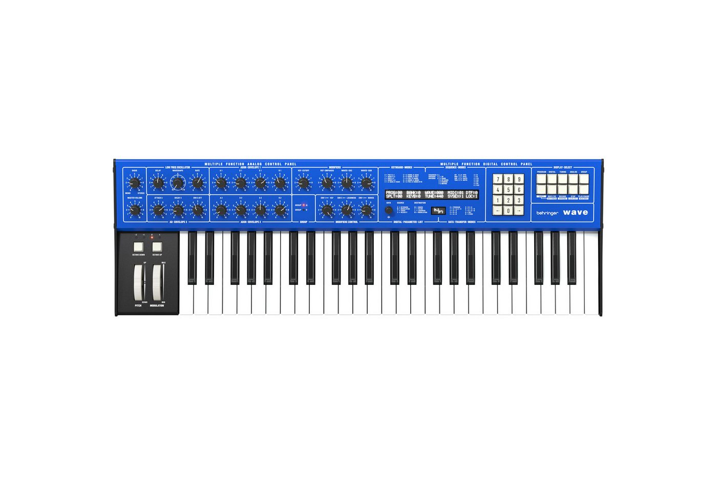 Behringer Wave Synthesizer, Analog Wavetable Synthesizer mit 49 Tasten, 8 Stimmen Polyphon und 200 Presets