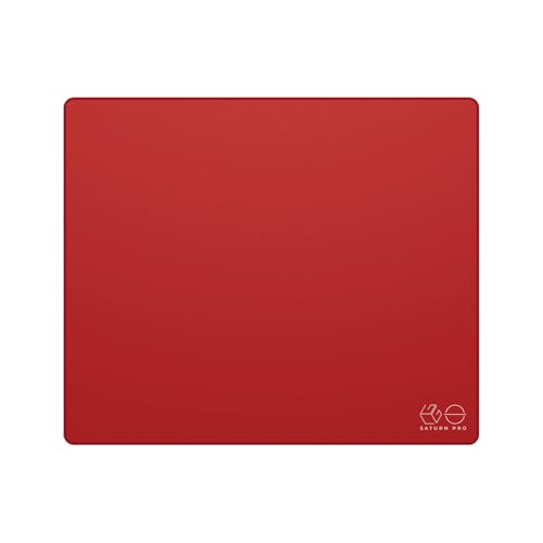 Lethal Gaming Gear Saturn PRO Gaming Mauspad XL XSOFT Rot - Verbesserte Poronbasis, mittlere Gleitgeschwindigkeit, hohe Haltbarkeit