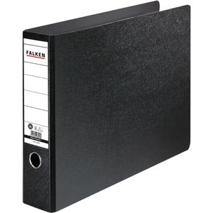Falken 11285970 Ordner, A3 quer, breit, Hartpappe, schwarz