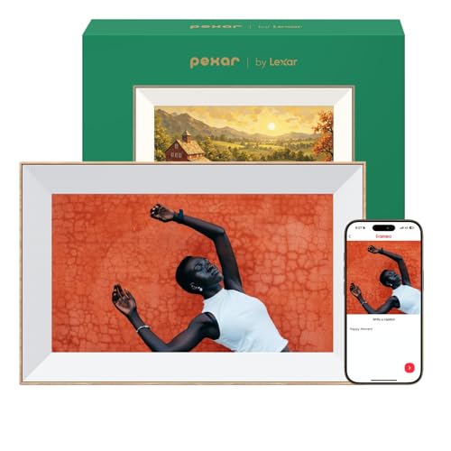 Pexar Starlight 15,6" Digitaler Bilderrahmen, 1920x1080 Touchscreen, 64 GB Speicher, App-gestützes Teilen, entspiegelter Bildschirm mit Galeriebeleuchtung