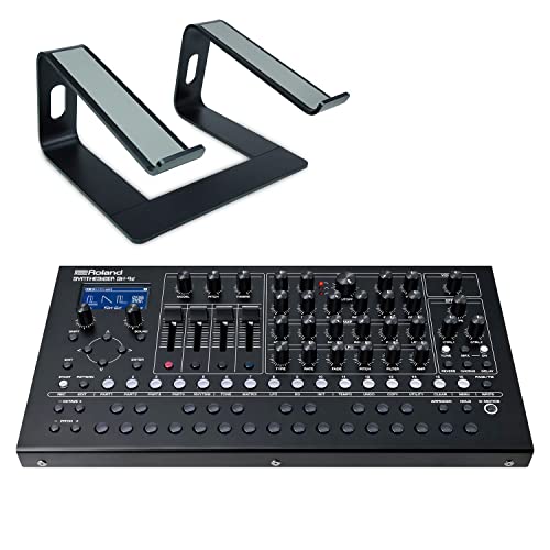 Roland SH-4d Desktop Synthesizer mit Sequenzer und Effekten + keepdrum Laptop-Ständer