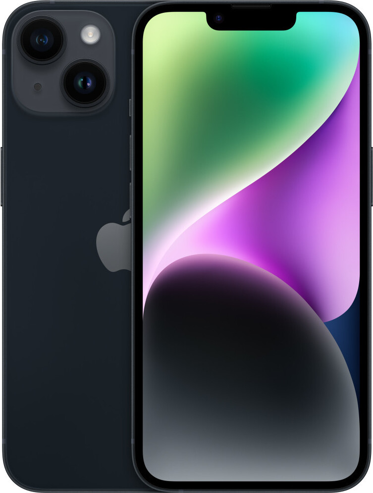 Apple iPhone 14 128GB Mitternacht C Grade, 6,1 Super Retina XDR OLED Display, 5G, Dual-SIM, A15 Bionic Chip, Dual-Kamerasystem - Blau