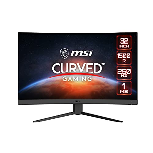 MSI G32C4X, Gaming-PC-Monitor, 31,5 Zoll FHD, gebogen, 250 Hz, 1 ms, FreeSync Premium, DisplayPort 1.2a, HDMI 2.0b
