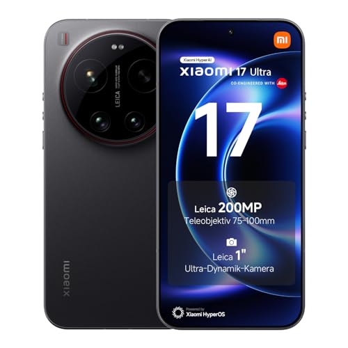 Xiaomi 17 Ultra (512 GB, Black, 6.90", Dual SIM, 5G), Smartphone, Schwarz
