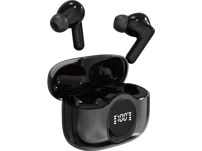 ISY ITW-6000-1-BK, True Wireless In-ear Kopfhörer mit Display, Bluetooth, schwarz