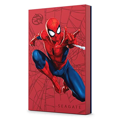 Seagate Firecuda Marvel Spider-Man SE, 2 TB, tragbare externe Festplatte, PC Gaming, USB 3.2, inkl. 3 Jahre Rescue Service, Modellnr.: STKL2000417