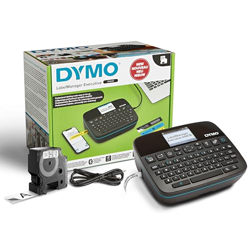 Dymo LabelManager 640CB, tragbares Beschriftungsgerät mit wiederaufladbarem Akku, dualer Konnektivität, D1-Bänder 6/9/12/19/24mm, Schwarz