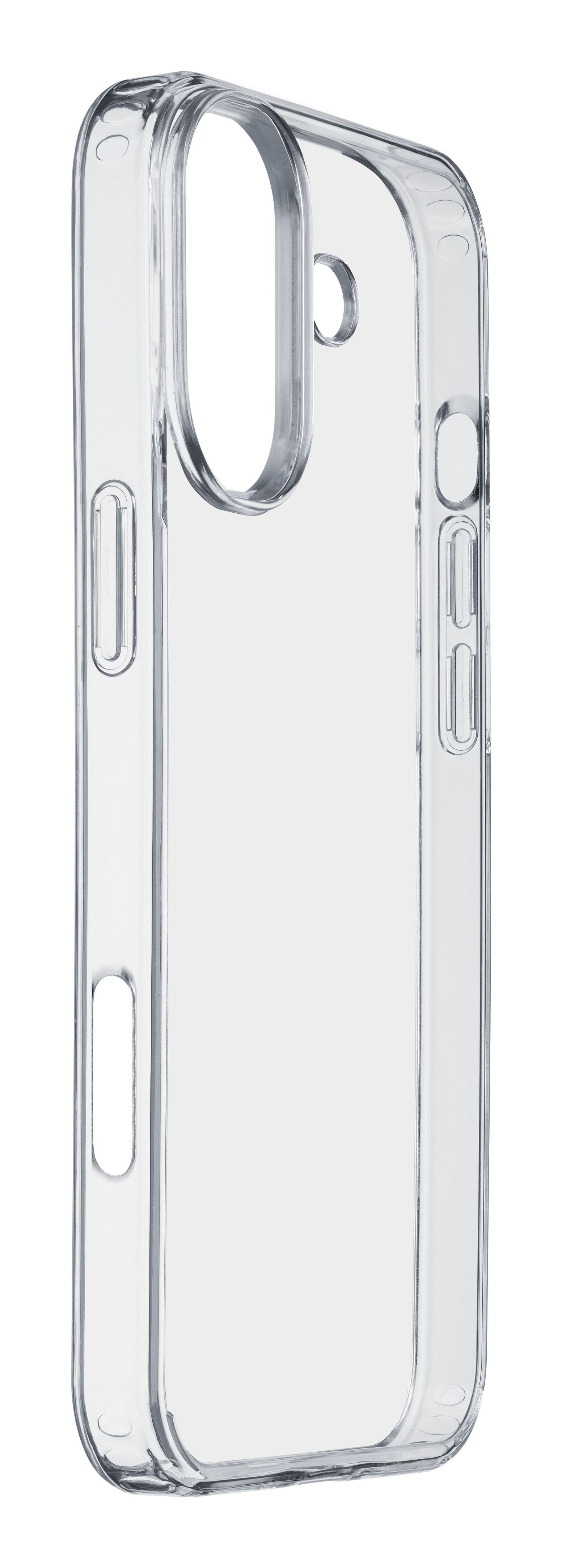 Cellular Line Clear Strong Cover für Apple iPhone 16, transparentes Handytasche mit robustem Schutz