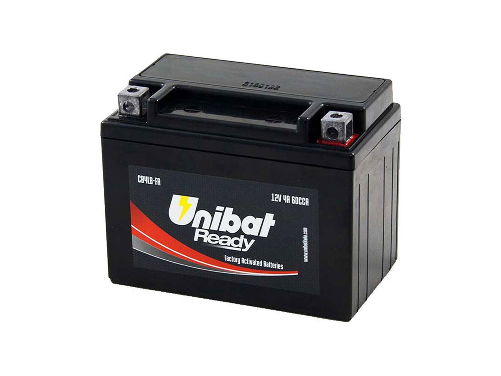 Unibat CB4L-B, 12V Batterie mit 60A Strom, wartungsfrei und langlebig