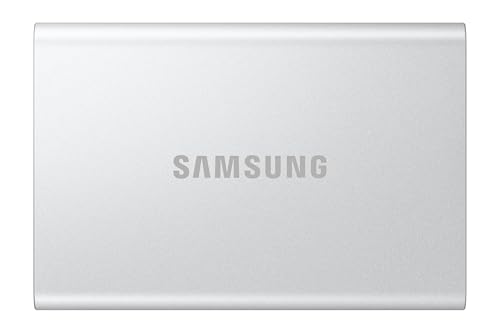 Samsung Portable SSD T7 Resurrected, 1 TB, Externe Festplatte, USB 3.2 Gen.2, Metallic-Silber, sturzsicher bis 2 m, ideal für iPhone 17, Mac, PC, Android-Geräte und Gaming-Konsolen