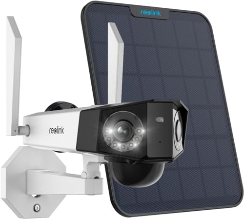 Reolink Duo 2 LTE Überwachungskamera Aussen Akku, 180° Weitwinkel, Dual-Lens, Solar - 4MP Farbnachtsicht - 4G LTE