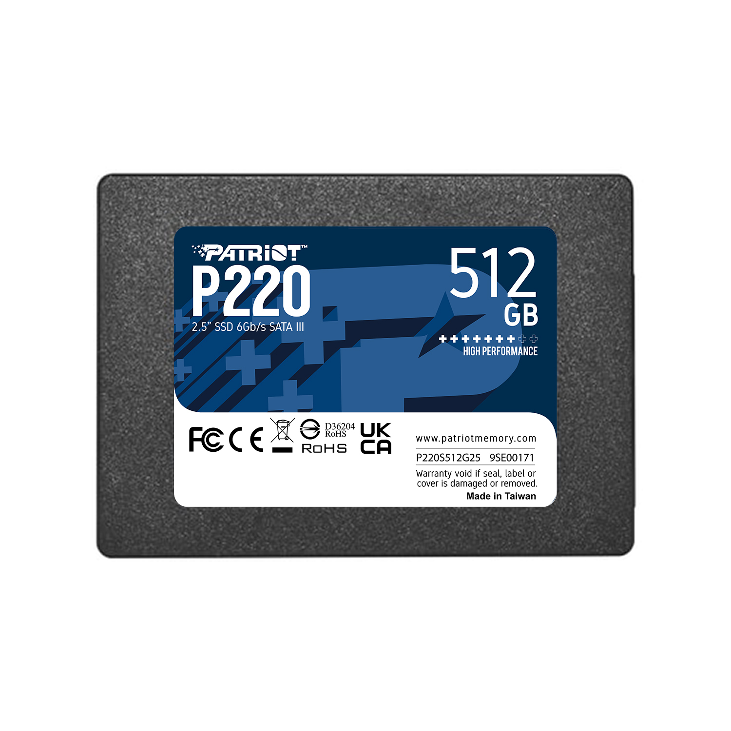 Patriot Memory P220 512GB SATA III SSD-Festplatte, 2.5 Zoll