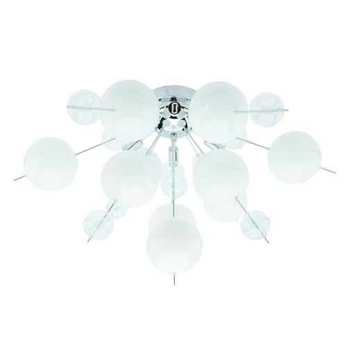 Näve Leuchten - Deckenleuchte Explosion aus Metall und Glas für G9 Leuchtmittel (max. 28 W) - Weiß, 57 cm