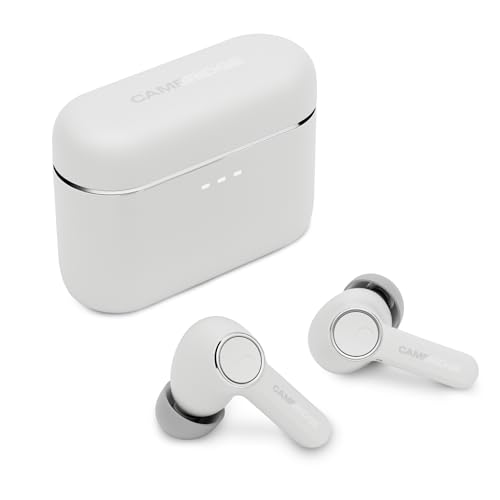 Cambridge Audio Melomania A100, In-Ear True Wireless Kopfhörer mit adaptiver aktiver Geräuschunterdrückung, aptX Lossless Bluetooth, bis zu 39 Stunden Akkulaufzeit, weiß