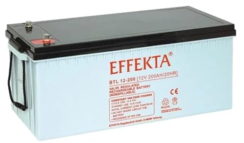 AGM BATTERIE EFFEKTA BTL12-200 / 12V 200Ah AGM Blei Akku Batterie, wartungsfrei, schlagfest, hohe Kapazität