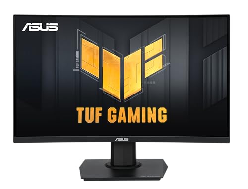 ASUS TUF Gaming VG24VQER - 24 Zoll Full HD Curved Monitor - 180 Hz, 1ms MPRT, FreeSync, Adaptive Sync, ELMB Sync, GameFast Input - VA Panel, 16:9, 1920x1080, DisplayPort, HDMI