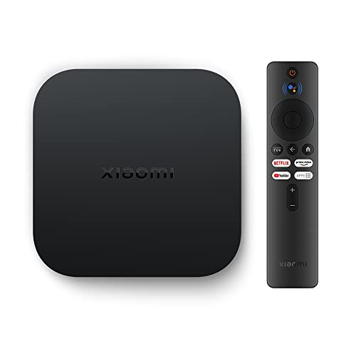 Xiaomi TV Box S 2nd Gen, 4K Ultra HD Streaming Media Player, 2GB RAM 8GB ROM Smart TV Box, Soporta Google TV, Dolby Vision, HDR10+, Dolby Atmos, DTS-HD, Wireless Projection, Dualband-WLAN, Schwarz