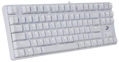 Dareu Mechanical Keyboard EK87 (white), Tastatur mit Hintergrundbeleuchtung und mechanischem Schalter