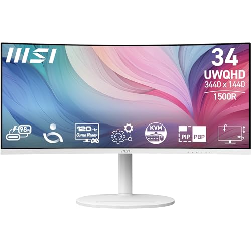 MSI Modern MD342CQPWDE, Monitor mit hoher Bildauflösung und Curved Design