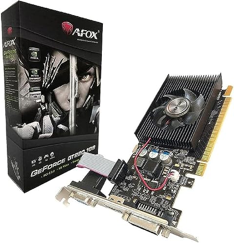 AFOX GeForce GT220 1GB DDR3 Low Profile Single Fan PCI-E Grafikkarte - Hochwertige Material, Langlebig, Robustheit, Flexible Gestaltung