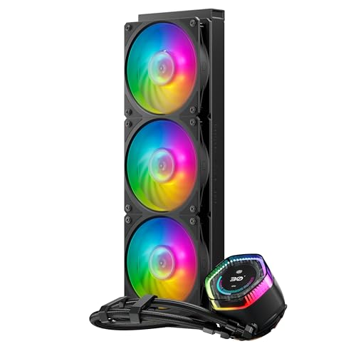 Cooler Master MasterLiquid 360 Ion CPU-Wasserkühlung – HALO-LCD-Anzeige, Gen X Zweikammerpumpe, Mobius 120P ARGB-Lüfter, RGB, LGA1700- & AM5-Halterungen