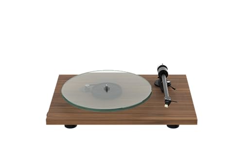 Pro-Ject T2 W, Plattenspieler mit Hi-Res Audio Streaming über WLAN, kompatibel mit Sonos®, HEOS®, Bluesound, WiiM, UPnP (Walnuss)