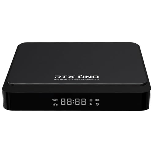 Gloriaforce GTX UNO 4K UHD IPTV Player Android 9 H.265 2GB RAM 16GB Flash 5GHz WLAN, Smart TV Box mit AppForce II, 16GB Speicher, 2GB RAM, Schwarz