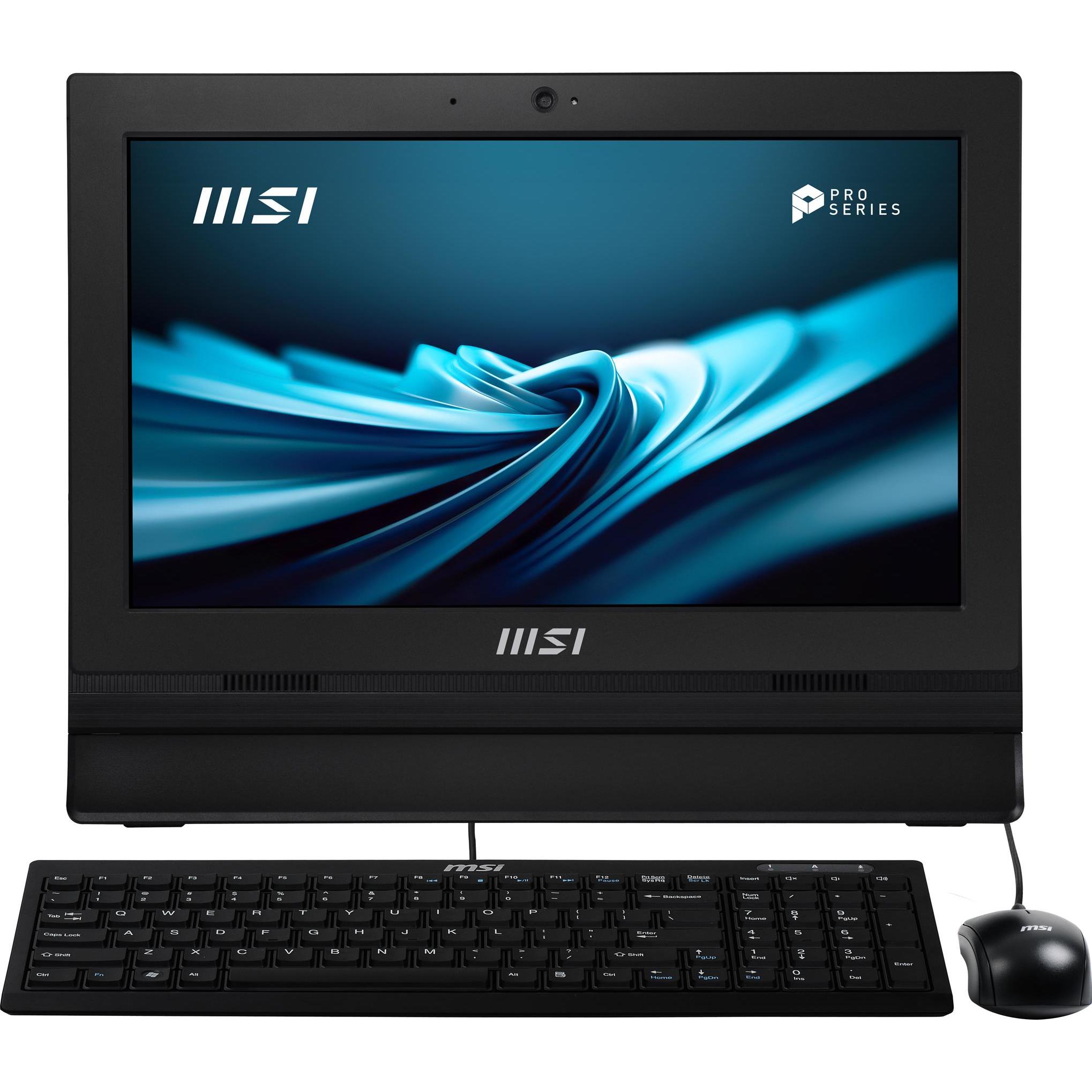 MSI PRO AP162T ADL-042XEU, All-in-One-PC mit 15,6 Zoll Full HD IPS-Display, Intel Celeron N100, 8 GB RAM und 256 GB SSD, schwarz