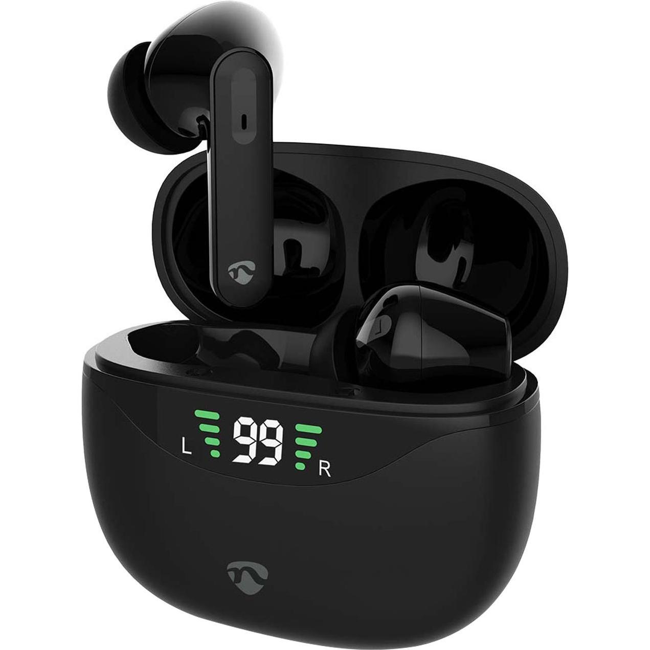 Nedis Vollständig drahtlose Kopfhörer ANC, Bluetooth 5.3 mit 30h Akkulaufzeit, Schwarz