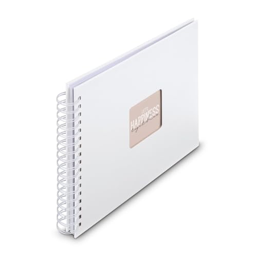 Hama Spiral-Album "Fine Art", 28x24 cm, 50 weiße Seiten, Weiß, FSC-zertifiziert