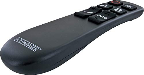 SCHWAIGER UFB1000 533 Universalfernbedienung 8 Tasten Seniorenfernbedienung TV-Ersatzfernbedienung vereinfachte Fernbedienung für alle Fernseher inkl. Batterien