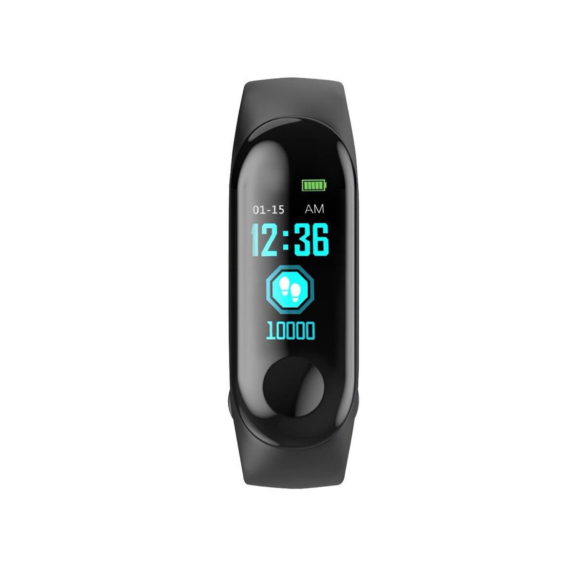 Celly Activity Tracker, Activity-Armband Celly TRAINERBANDBK, Schwarz, Blutdruckmessgerät, Silikon, Touchscreen, Steckbares Produkt, iOS/Android-Kompatibilität