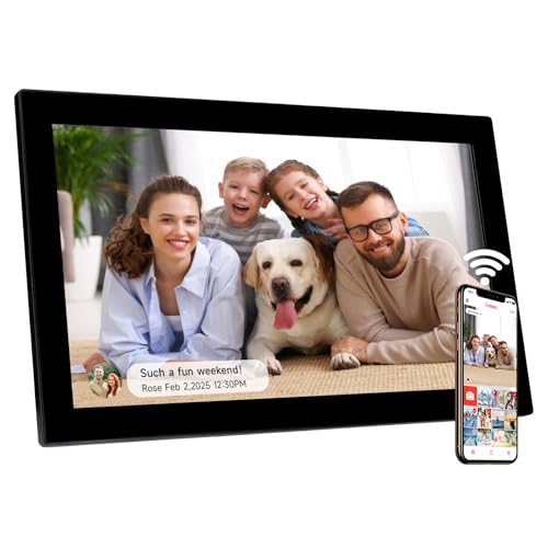 Rollei Smart Frame WiFi 210, Digitaler Bilderrahmen mit 21,5 Zoll Full HD (1920 x 1080 Pixel), 16 GB Speicher, Touchscreen, Schwarz