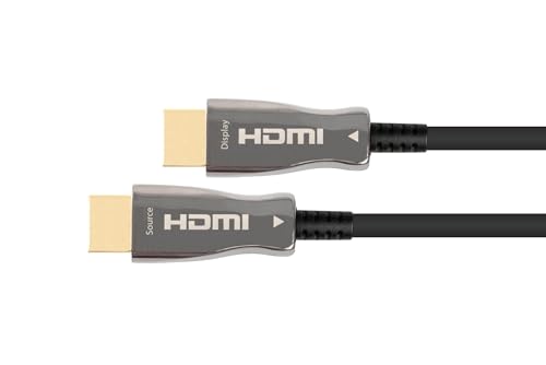 Python AOC Hybrid Ultra-High-Speed HDMI 2.1 Kabel - 5m Hybridkabel (Kupferleiter + Glasfaser) - 8K@60Hz/4K@120Hz - 48 GBit/s - Vollmetallstecker - Schwarz