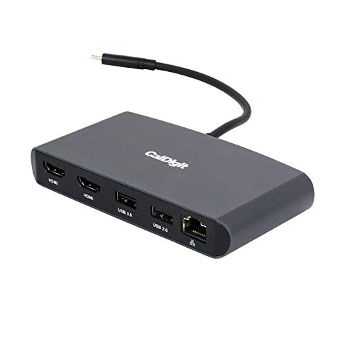 CalDigit Thunderbolt 3 mini Dock Wired (TB3-MINIDOCK-HM), Laptop-Dockingstation mit HDMI und 1GbE