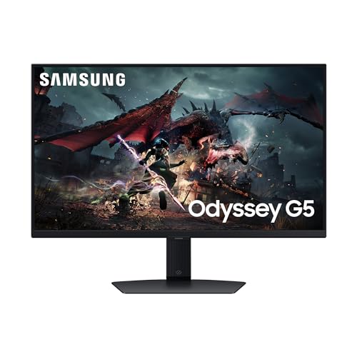 Samsung PC-Gamer-Bildschirm SAMSUNG ODYSSEY G5 S32CG510EU 32 WQHD VA-Panel 1 ms 165 Hz HDMI/DP FreeSync Premium, schwarz