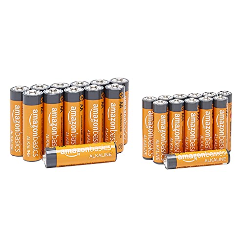 Amazon Basics Leistungsstarke AA- und AAA-Batterien im Vorteilspack, 12 AA-Batterien und 12 AAA-Batterien, 24 Stück