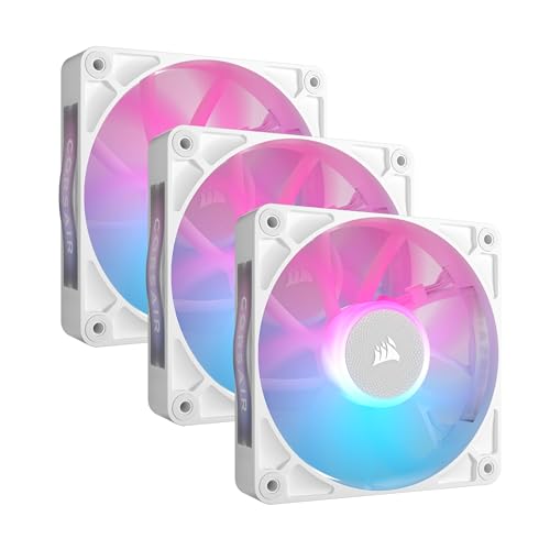 CORSAIR iCUE LINK RX120 RGB 120mm PWM-Lüfters mit iCUE LINK System Hub - Magnetisches Kuppellager - Dreierpack - Weiß - Preisvergleich