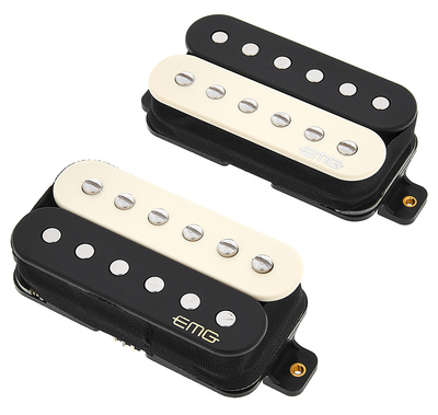 EMG Hot 70 Set ZEB, Aktiv Tonabnehmer Set für E-Gitarre, Humbucker, Zebra, inklusive Solderless Installationssystem