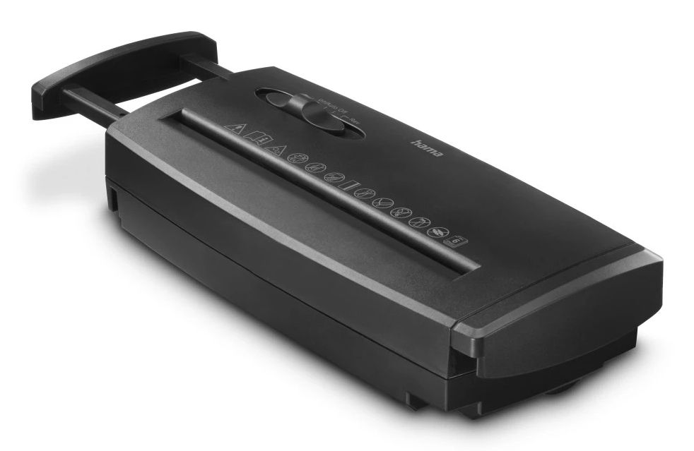 Hama Classic S60, Aktenvernichter mit Streifenzerkleinerung, 22 cm Schnittbreite, 6 mm Partikellänge, 74 dB, 3800 mm/min Durchsatzgeschwindigkeit